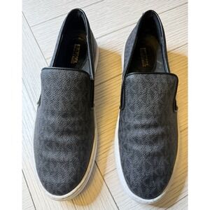 Michael Kors Women's Keaton Black Slip On Logos Loafers Shoe Size 8.5‎ M Casual